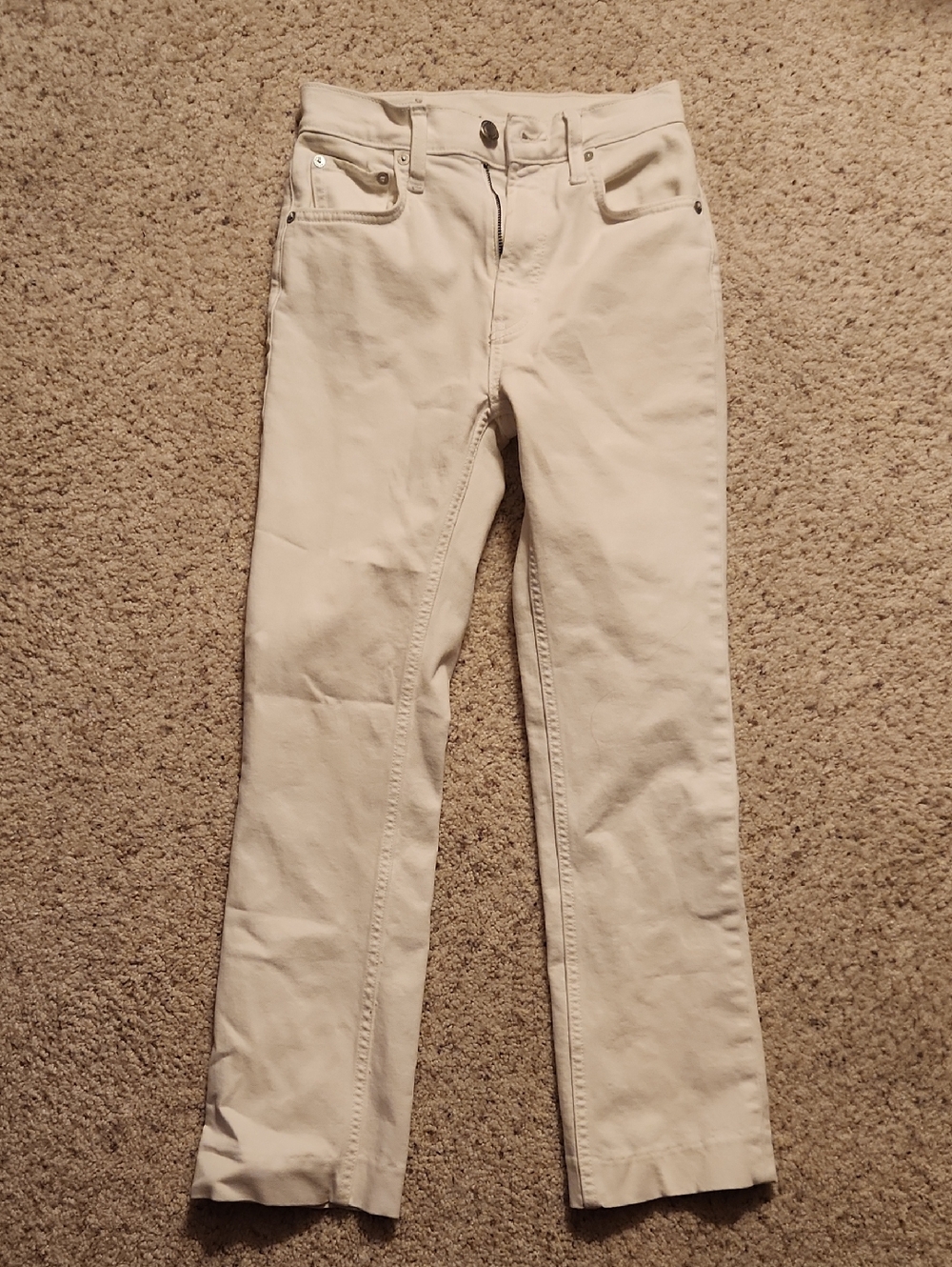 Brand New Zara Women’s White Straight-Leg Jeans, Size 0